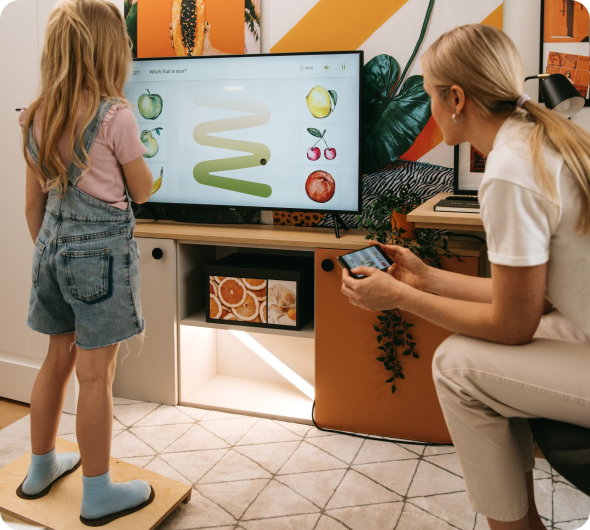 Child using Smart Balance Board